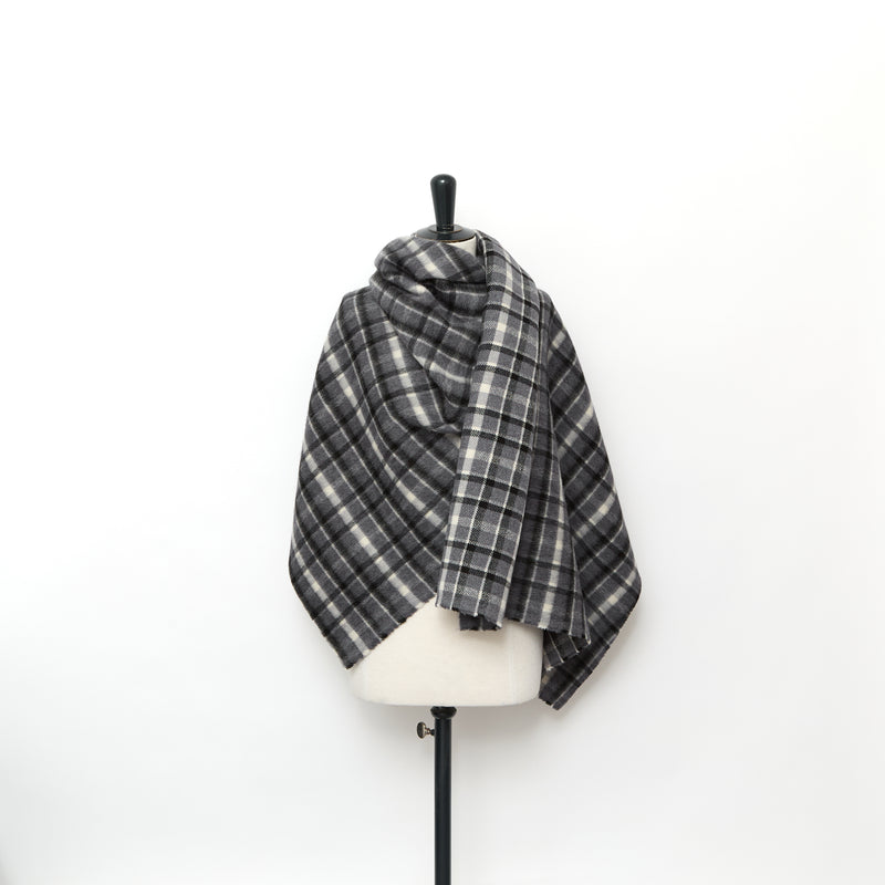 T24M10010 | Splittable Hairy Wool & Llama Tartan