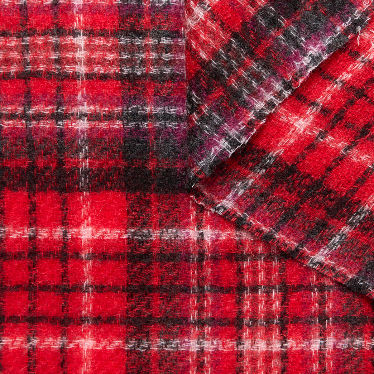 T24M10259 | Tartan Duveteux en Mohair 