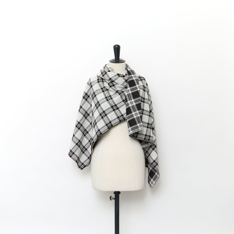 T24M10334 | Double Face Wool Checked Natté