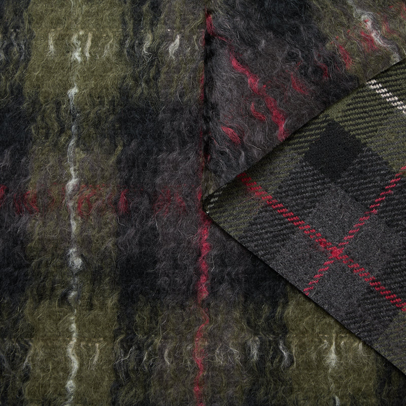 T24M10453 | Double Face Hairy Wool & Mohair Tartan