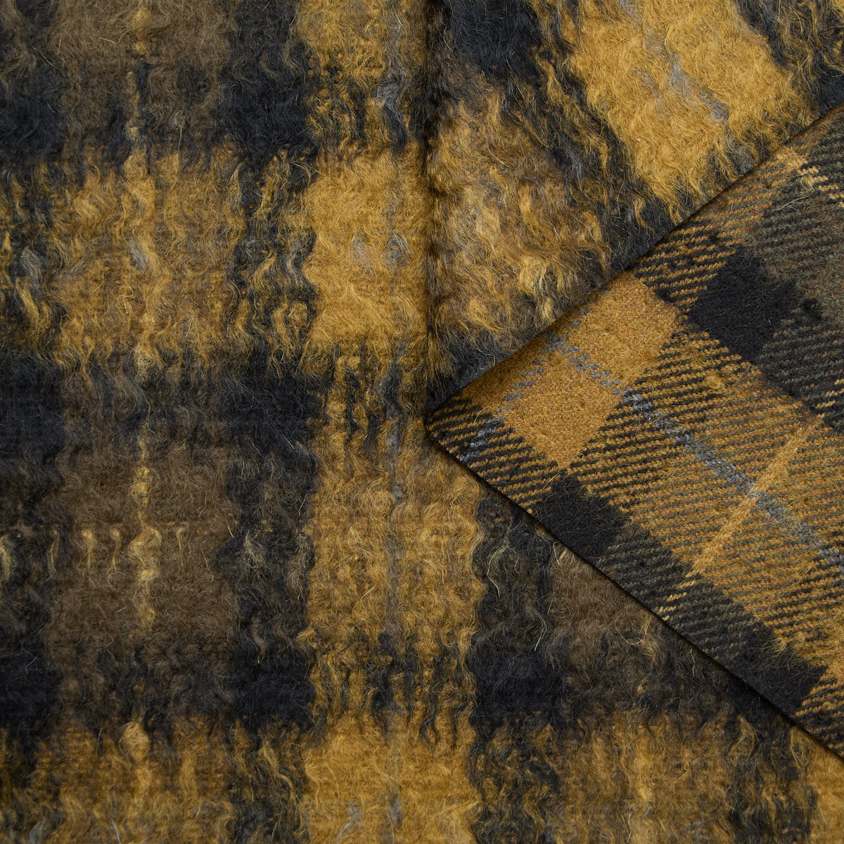 T24M10453 | Double Face Hairy Wool & Mohair Tartan