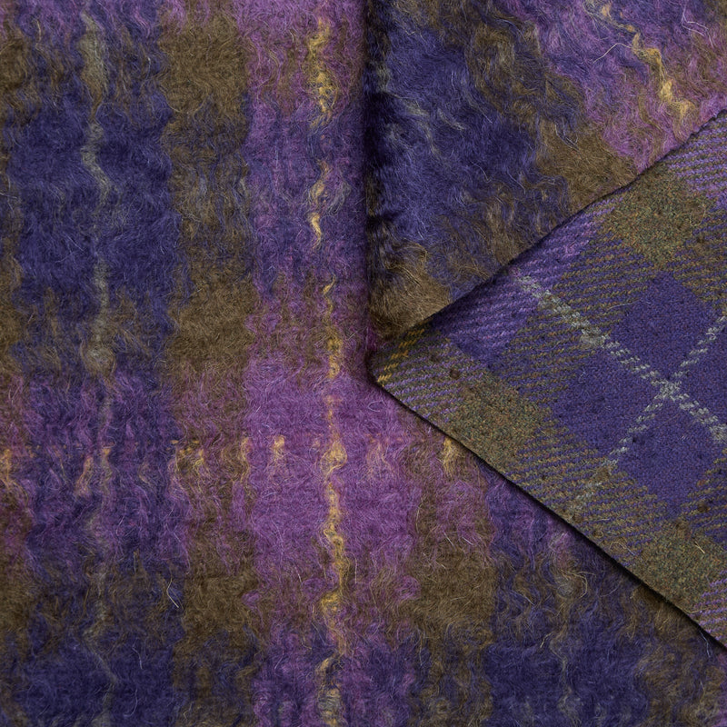 T24M10453 | Double Face Hairy Wool & Mohair Tartan