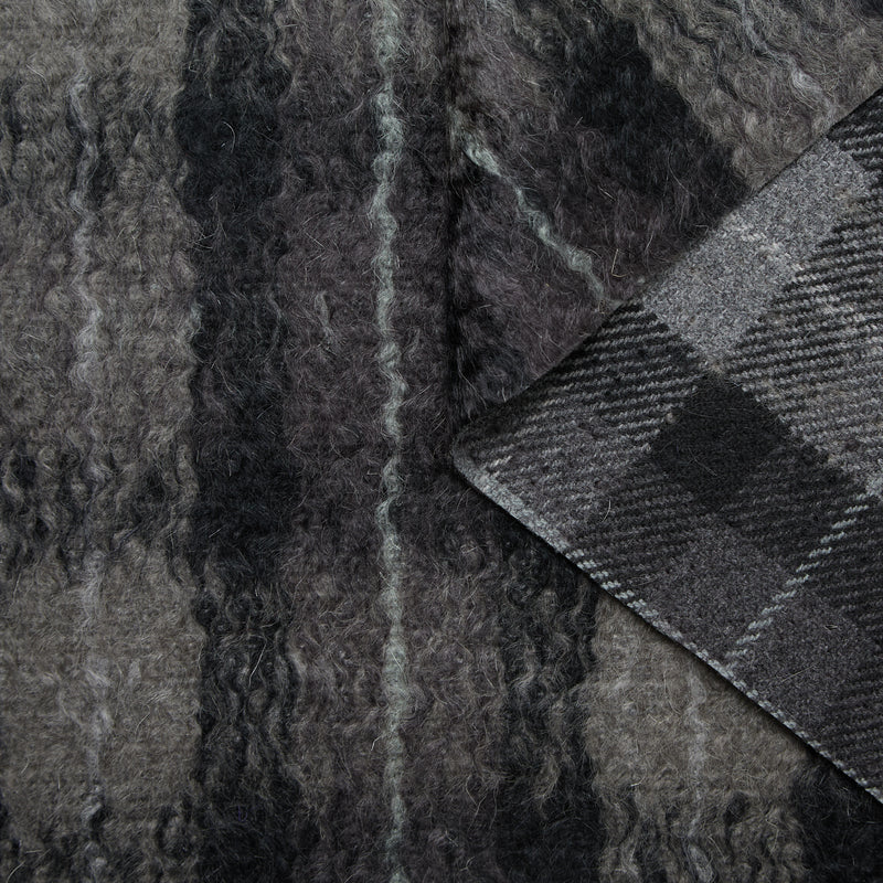 T24M10453 | Double Face Hairy Wool & Mohair Tartan