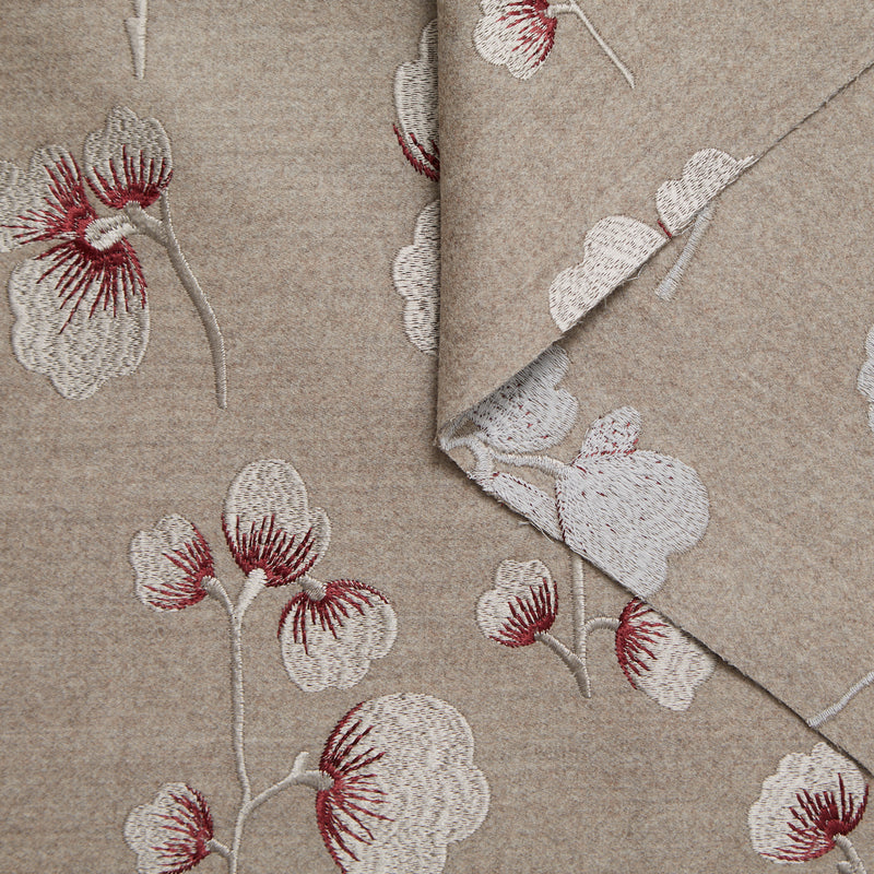 T24Q06518 | Fire Retardant Embroidered Flowers Drap